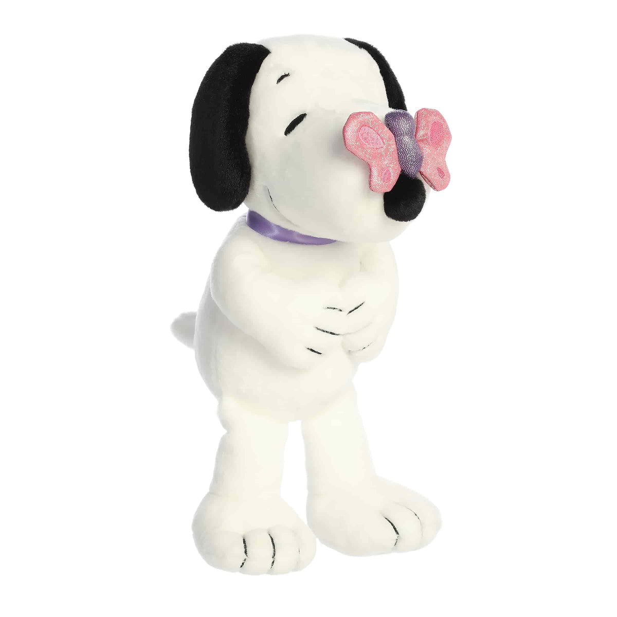 Aurora Peanuts Pink Butterfly Snoopy 11 inch Plush Stuffed Animal Toy