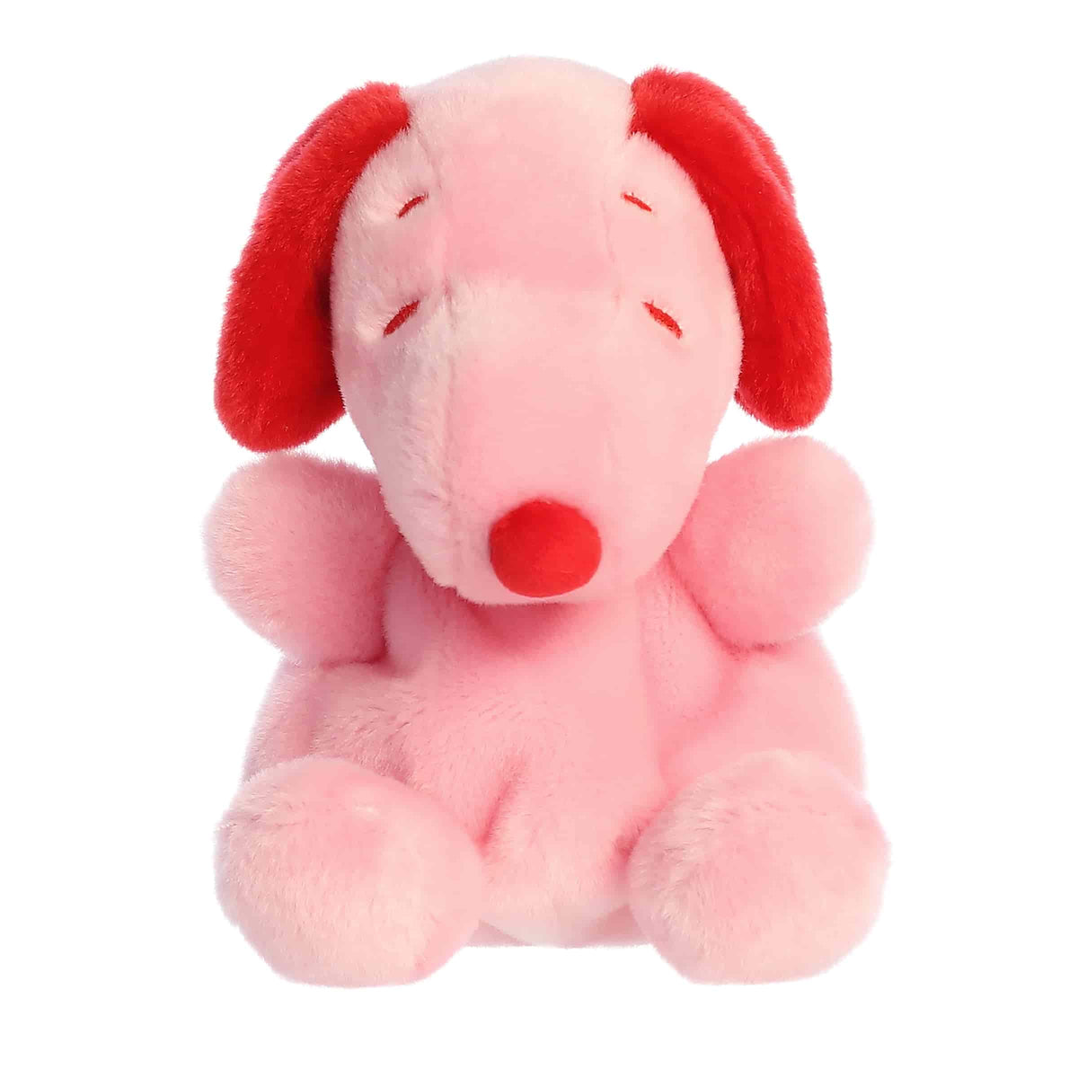 Aurora Palm Pals Valentine Snoopy Red Pink 5 inch Plush Stuffed Animal Toy