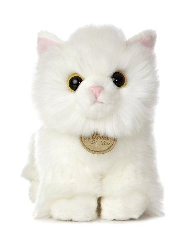Aurora Miyoni - 7.5" Angora Kitten, White 26220 Plush Stuffed Animal Toy