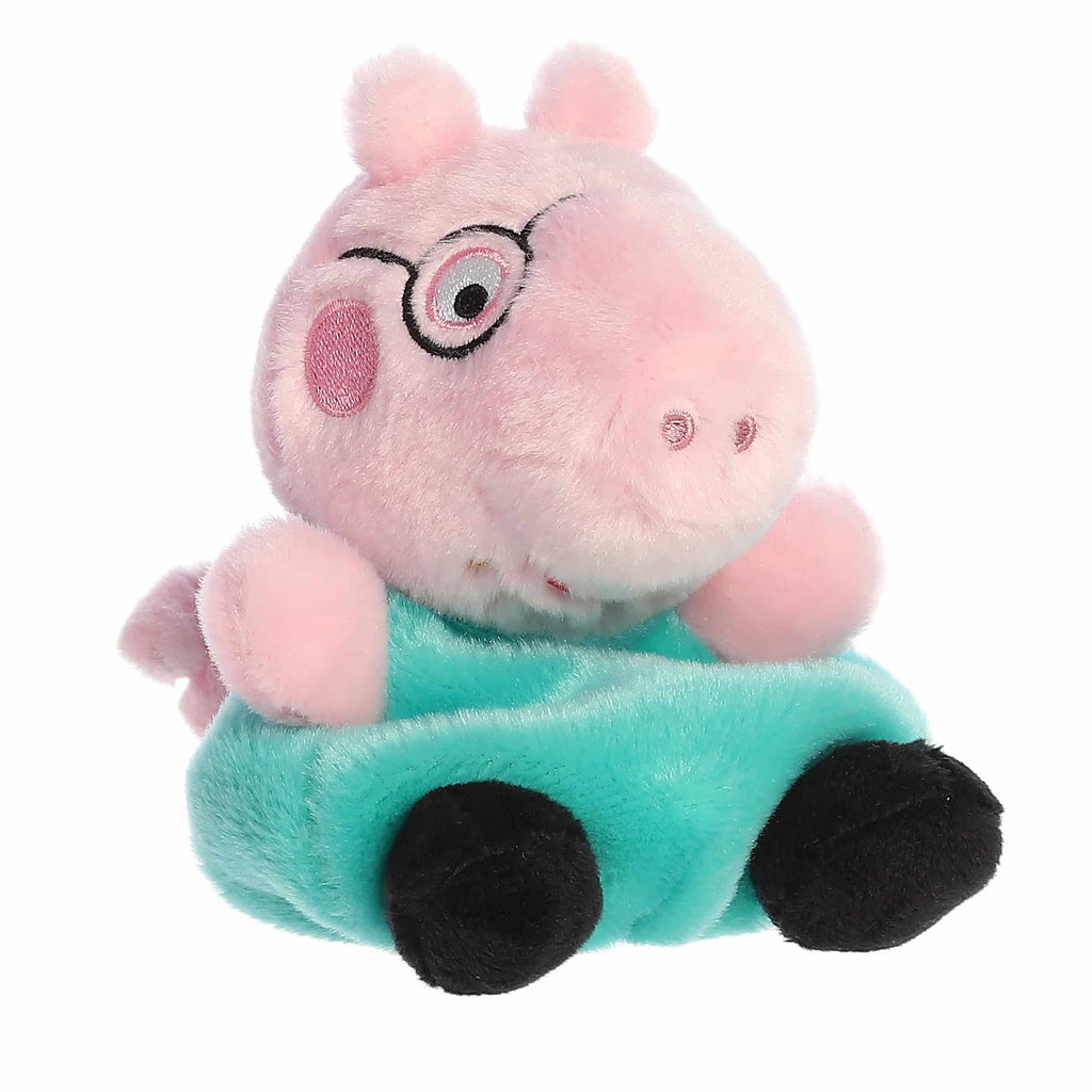 Aurora Peppa Pig Palm Pals Daddy Pig 5 inch Plush Stuffed Animal Toy #44407