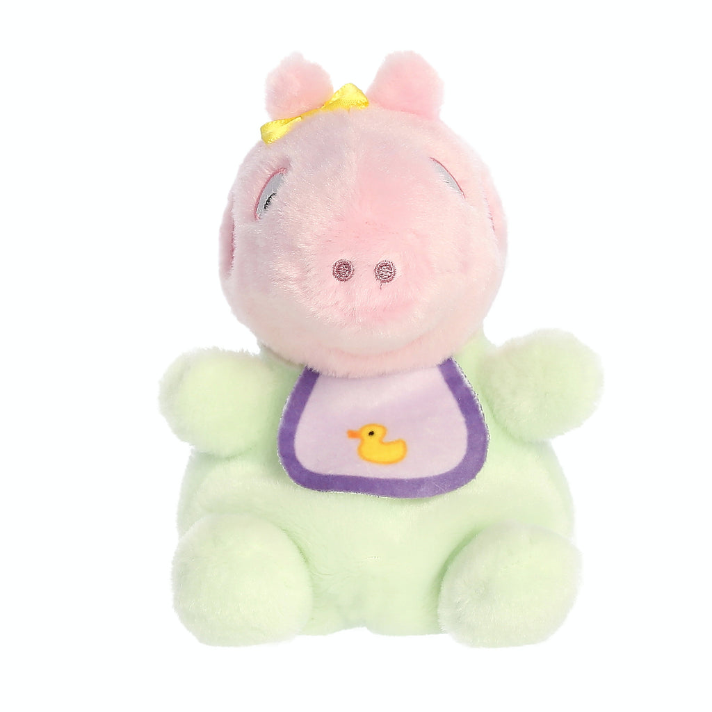 Aurora Peppa Pig Palm Pals Baby Evie With Bib 5 inch Plush Stuffed Animal Toy