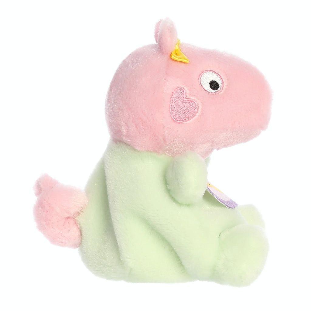 Aurora Peppa Pig Palm Pals Baby Evie With Bib 5 inch Plush Stuffed Animal Toy