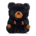 Aurora Round Rolly Pet Cuddles Black Bear 5" 16982 Plush Stuffed Animal Toy
