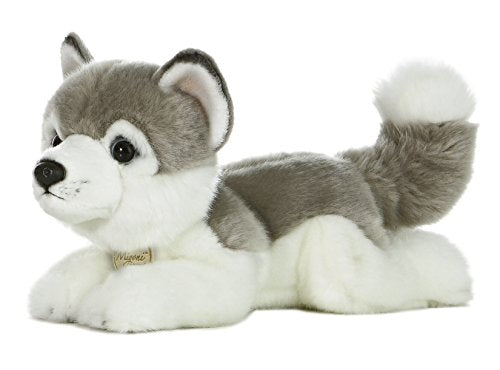 Aurora Realistic Miyoni Husky Gray 11 " 10834 Plush Stuffed Animal Toy