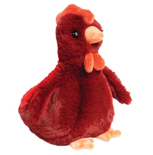 Douglas Cuddle Rhodie Soft Red Chicken Mini 7" Plush Stuffed Animal Toy #4504