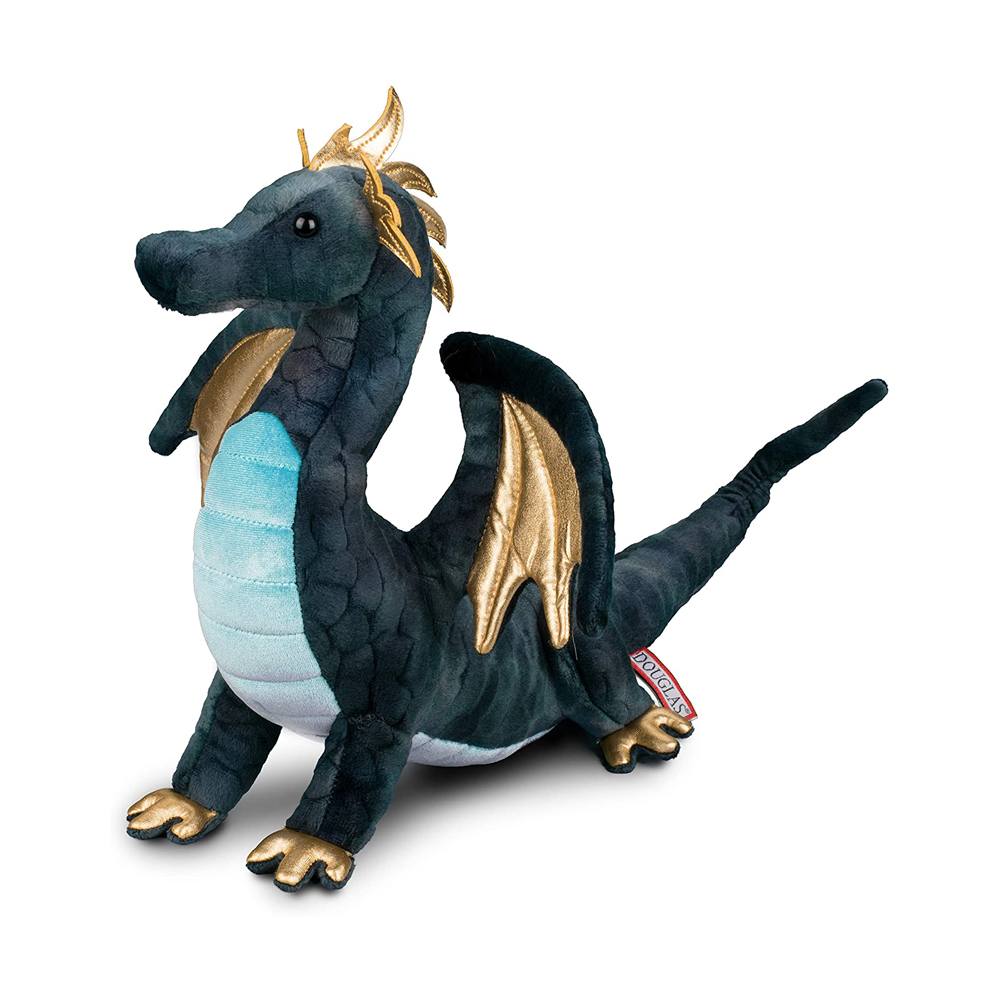 Douglas Cuddle Aragon Navy Dragon 16" Plush Stuffed Animal Toy #727