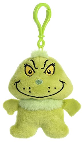Aurora Dr. Seuss - 4" Grinch Keychain 15908 Plush Stuffed Animal Toy