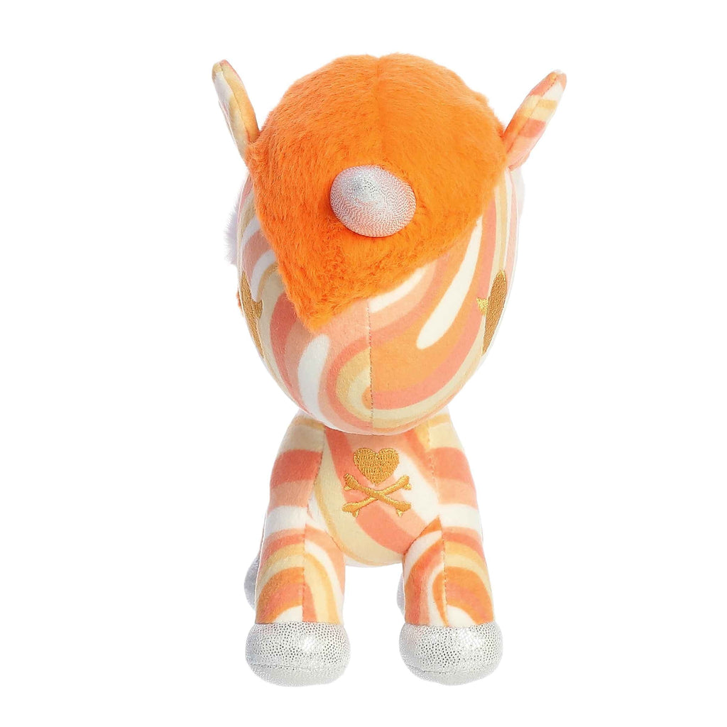 Aurora Tokidoki Unicorno Orange Swirl Plush Stuffed Animal Toy 8" #14421