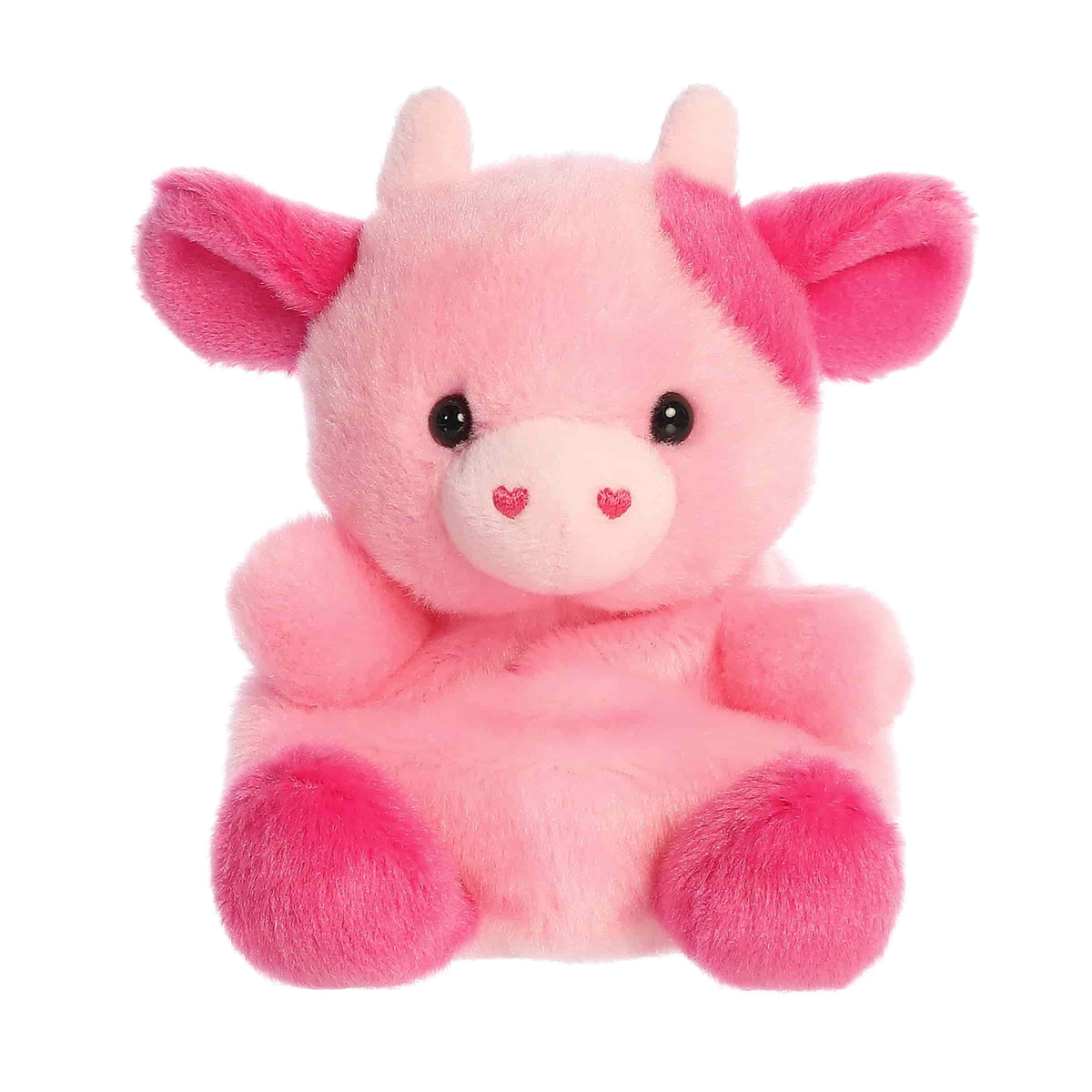 Aurora Palm Pals Blossom Pink Cow 5 inch Plush Stuffed Animal Toy #77292