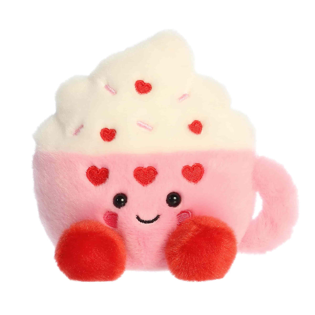 Aurora Palm Pals Harper Heart Latte 5 inch Plush Stuffed Animal Toy #77296