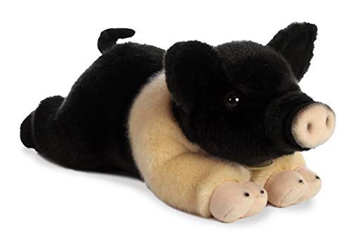 Aurora Miyoni - 12" Hampshire Pig 26375 Plush Stuffed Animal Toy