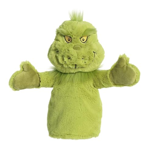 Aurora Whimsical Dr Seuss Grinch Hand Puppet Plush Stuffed Animal Toy 10" #15961