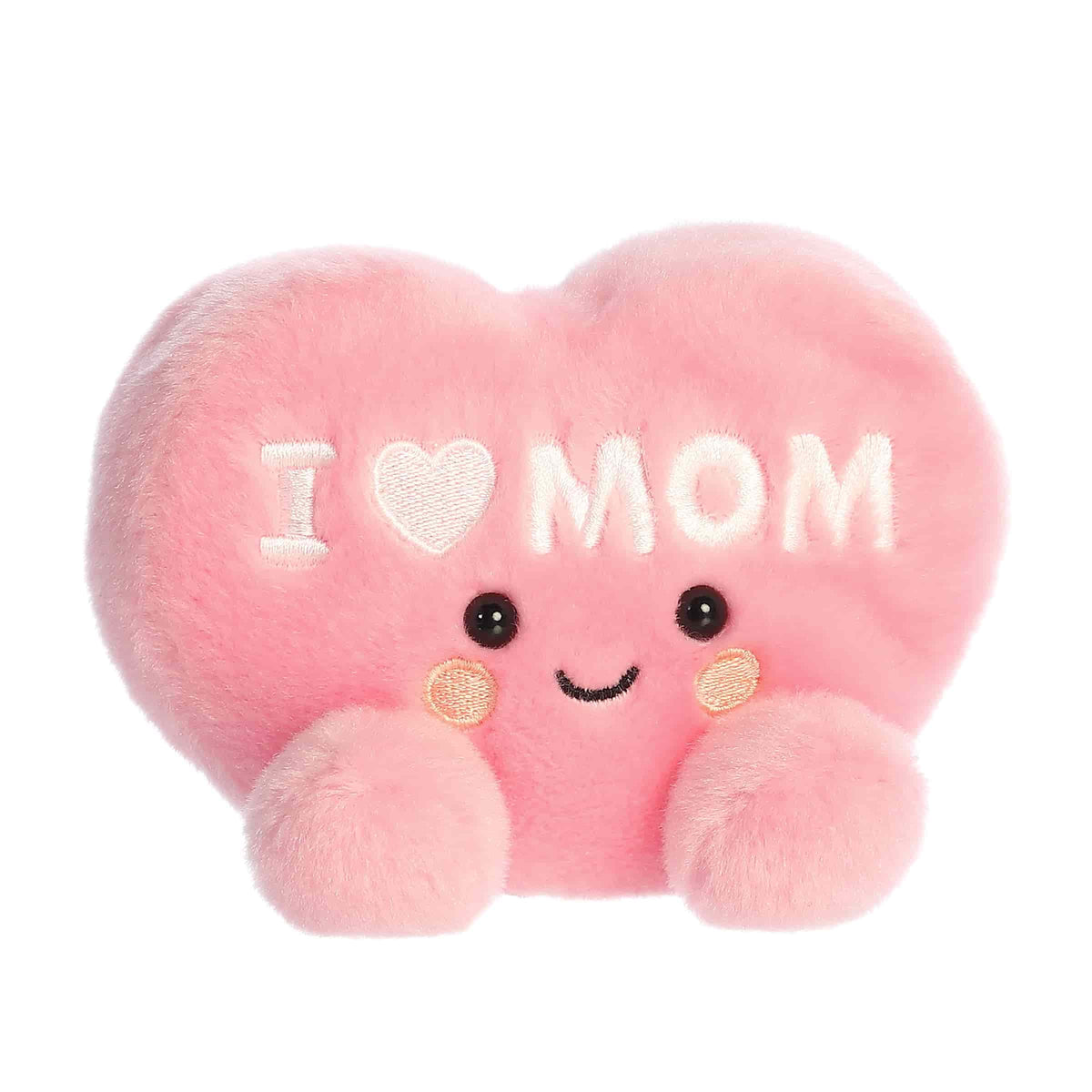 Aurora Palm Pals I Love Mom Heart 5 inch Plush Stuffed Animal Toy