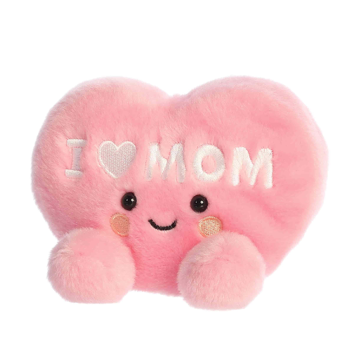 Aurora Palm Pals I Love Mom Heart 5 inch Plush Stuffed Animal Toy