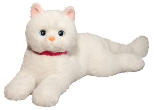 Douglas Cuddle Alba White Cat 15" Plush Stuffed Animal Toy #282