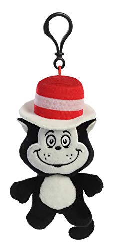 Aurora Dr. Seuss Cat In The Hat Keychain Plush Stuffed Animal Toy 4" #15921