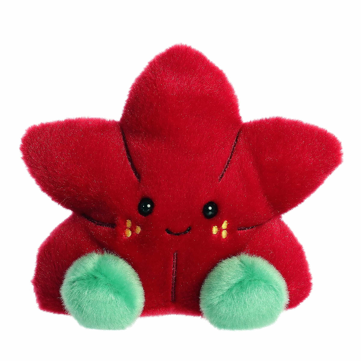Aurora Palm Pals Carmine Poinsettia 5 inch Plush Stuffed Animal Toy
