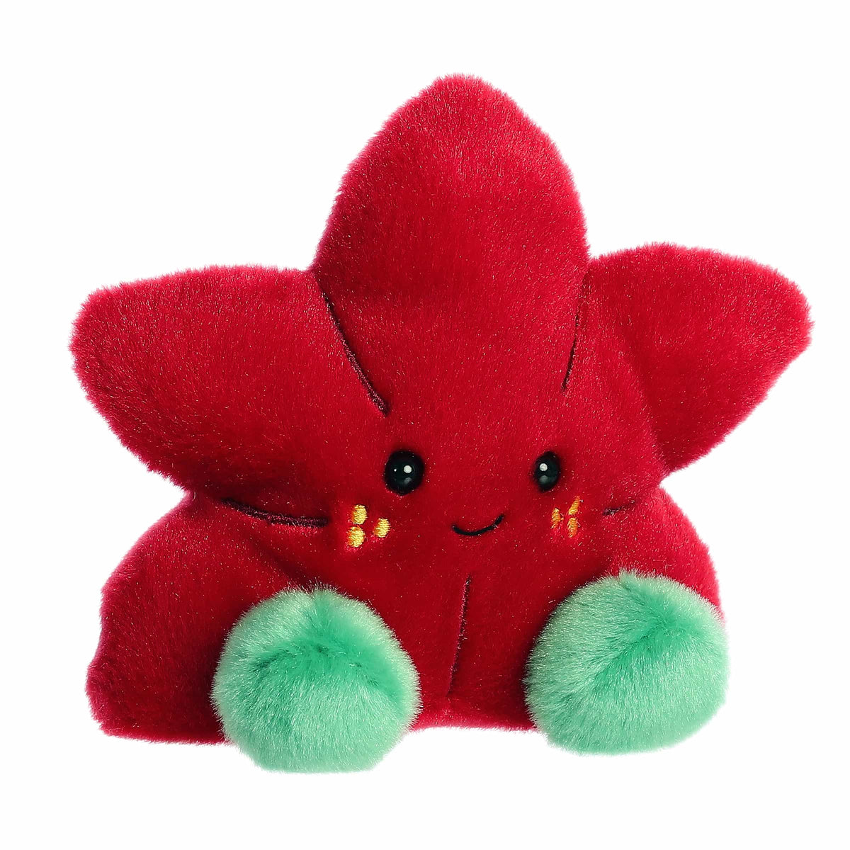Aurora Palm Pals Carmine Poinsettia 5 inch Plush Stuffed Animal Toy