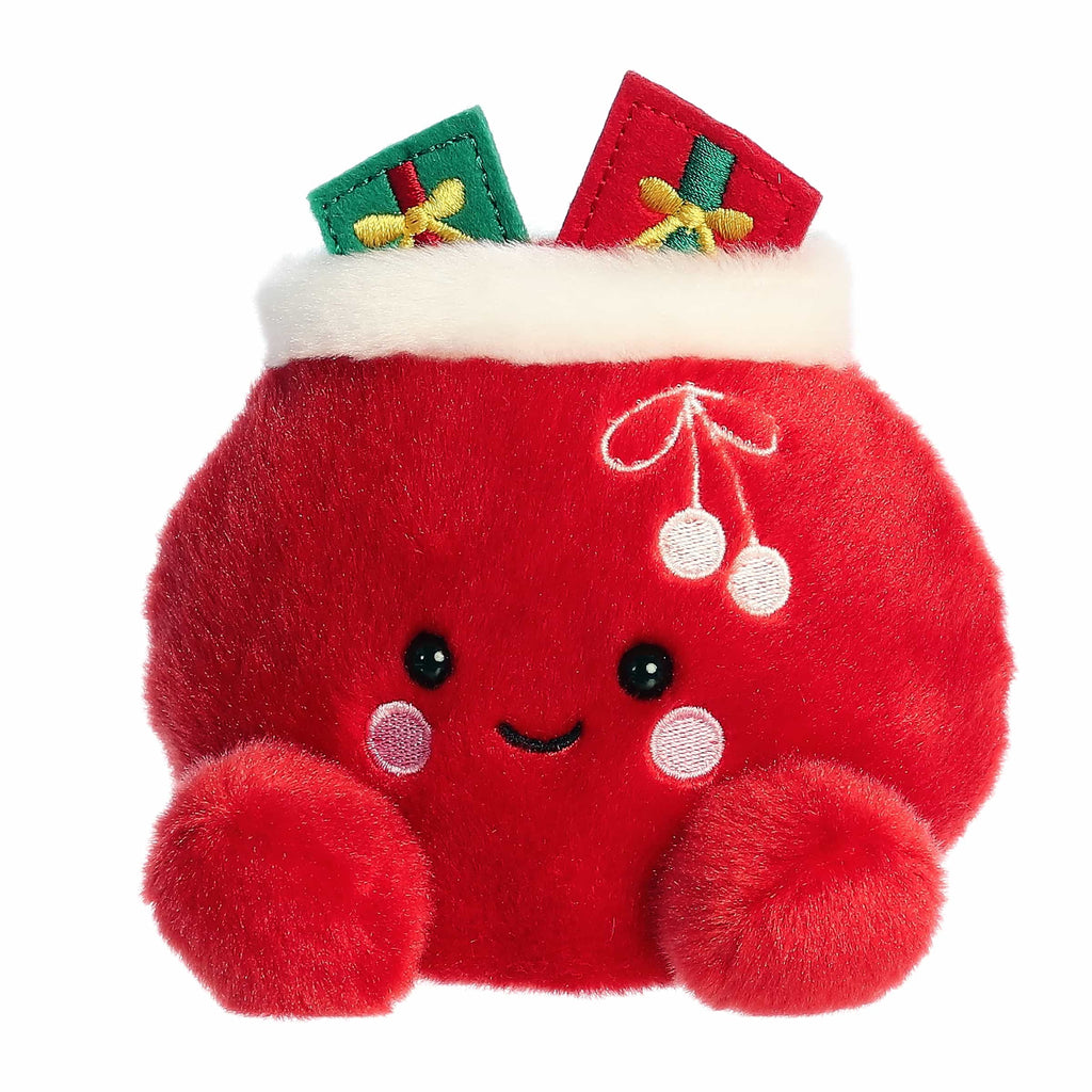 Aurora Palm Pals Velvet Santa Bag 5 inch Plush Stuffed Animal Toy