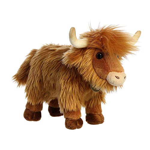 Aurora Realistic Miyoni Highland Cattle Plush Stuffed Animal Toy 10" #26436