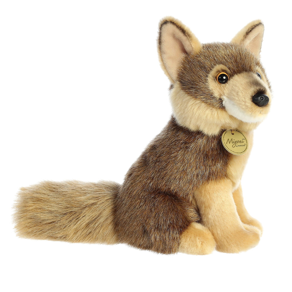 Aurora Realistic Miyoni Coyote Brown 9.5 " #26491 Plush Stuffed Animal Toy