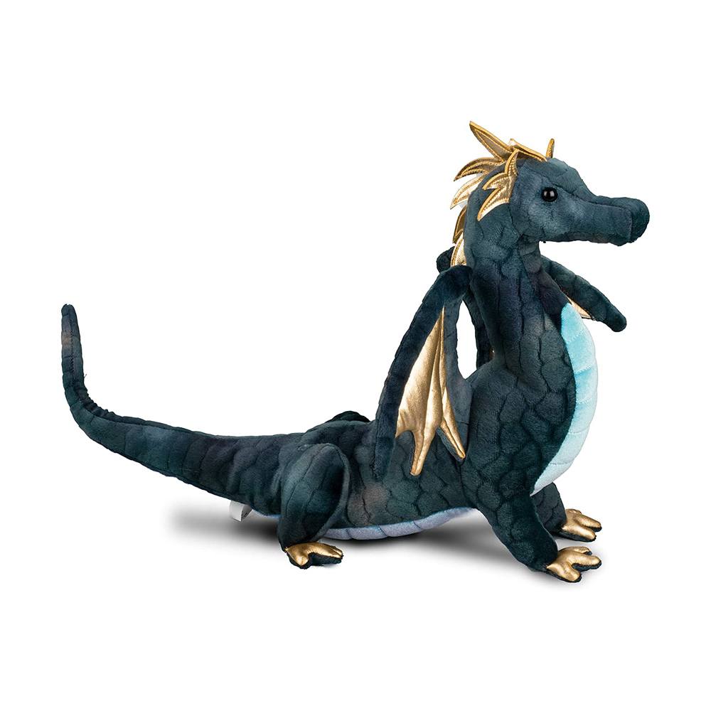 Douglas Cuddle Aragon Navy Dragon 16" Plush Stuffed Animal Toy #727
