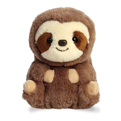 Aurora Round Rolly Pet Seth Sloth 5" 16979 Plush Stuffed Animal Toy