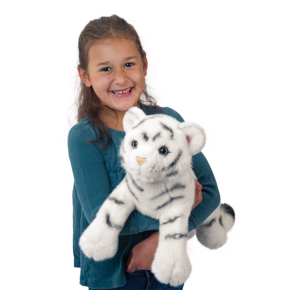 Douglas Cuddle Zahara DLux White Tiger 20" Plush Stuffed Animal Toy #4523