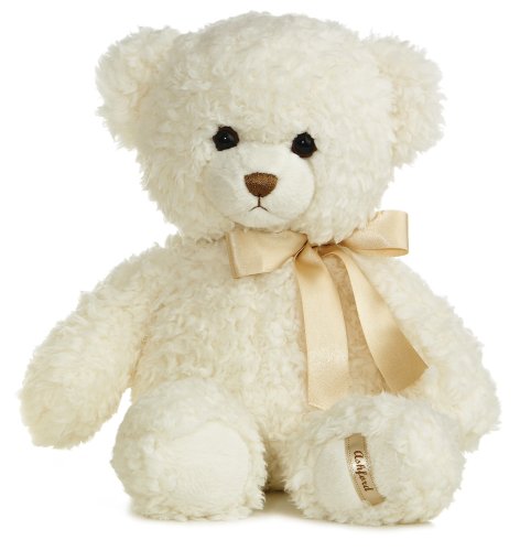 Aurora Bear - 14" Ashford #01623 White Plush Stuffed Animal Toy