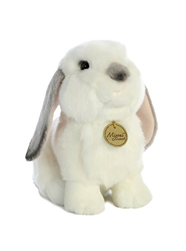 Aurora 11" LOP Eared Rabbit with Grey Ears. #26299 Plush Stuffed Animal Toy
