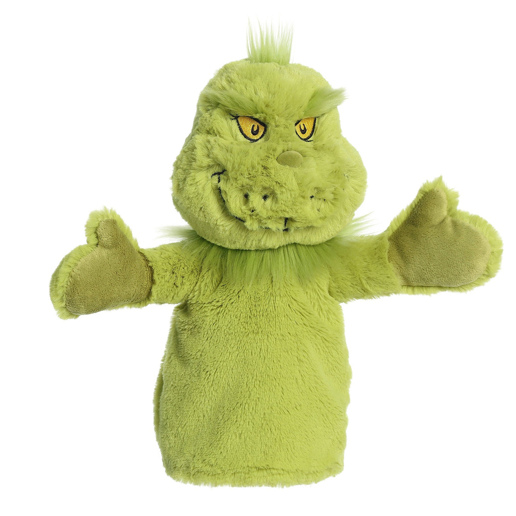 Aurora Whimsical Dr Seuss Grinch Hand Puppet Plush Stuffed Animal Toy 10" #15961