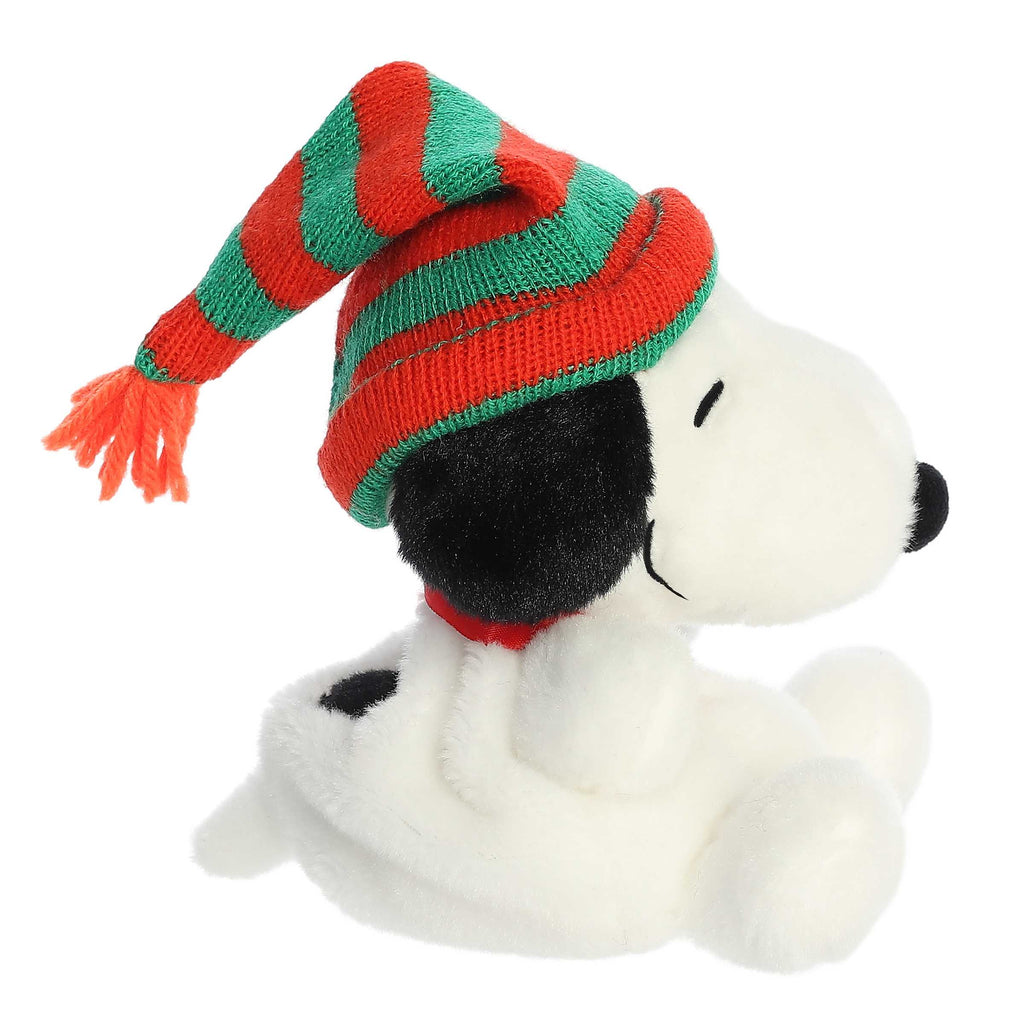 Aurora Peanuts Palm Pals Snoopy Beanie White 5" #40462 Plush Stuffed Animal Toy