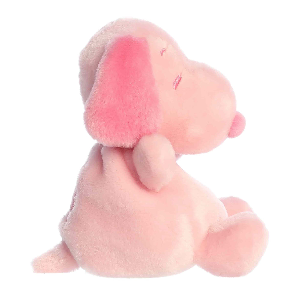 Aurora Peanuts Palm Pals Spring Snoopy Pink 5 inch Plush Stuffed Animal Toy #40531