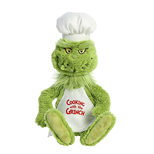 Aurora Dr. Seuss Chef Grinch Green 14 " 15993 Plush Stuffed Animal Toy