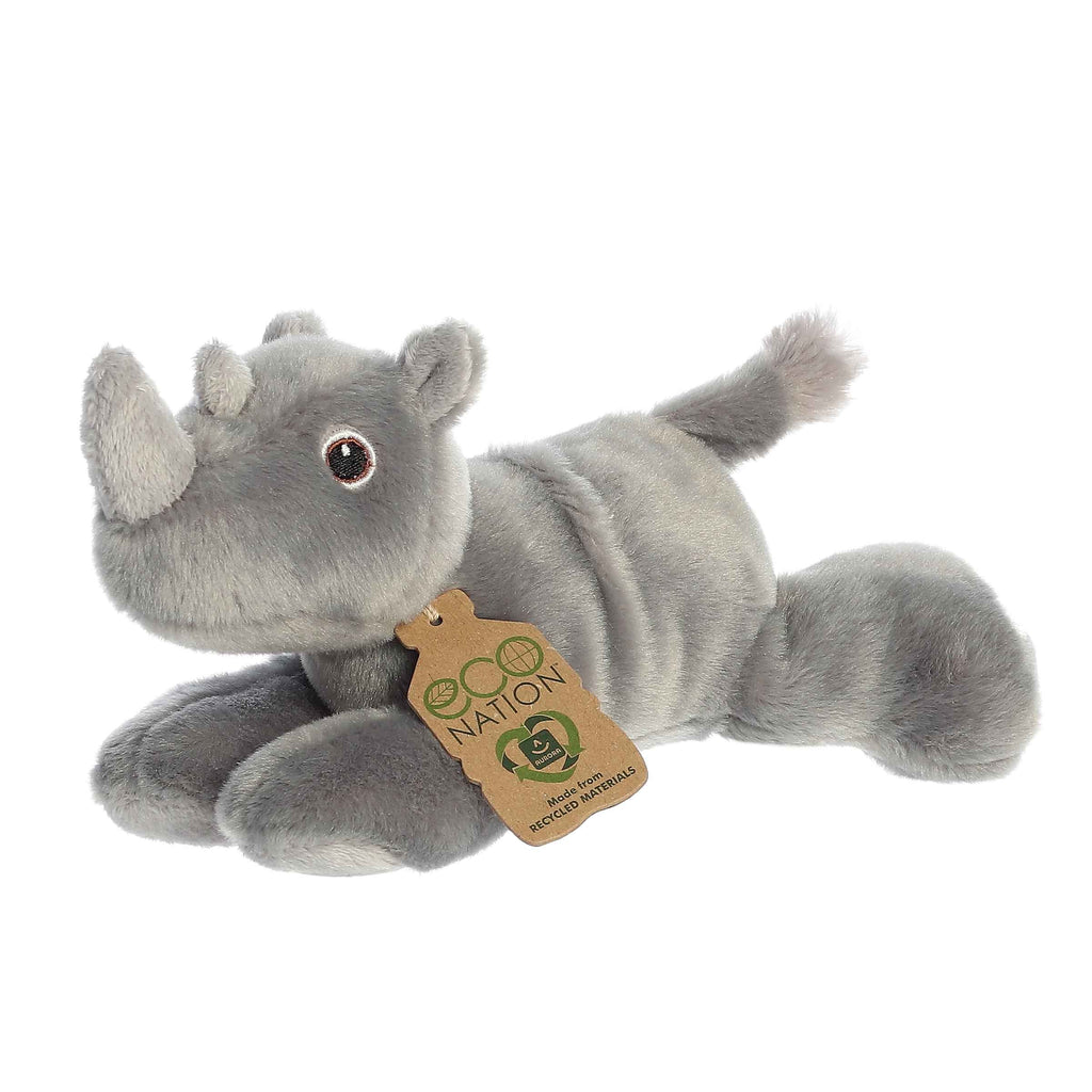 Aurora 8" Eco Softies Rhino Plush Stuffed Animal Toy #35156