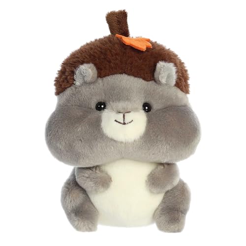 Aurora® Festive Holiday Life in A Nutshell™ Squirrel Stuffed Animal - Seasonal Cheer - Heartwarming Gifts - Gray 8 Inches