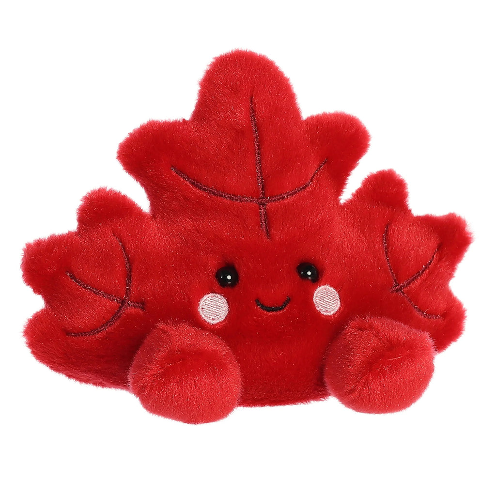 Fall Maple Leaf Palm Pals plush size reference