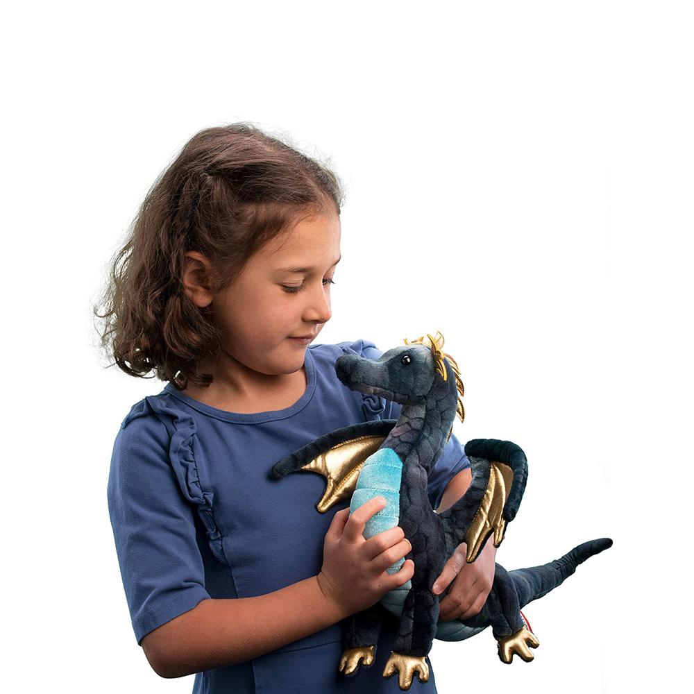 Douglas Cuddle Aragon Navy Dragon 16" Plush Stuffed Animal Toy #727