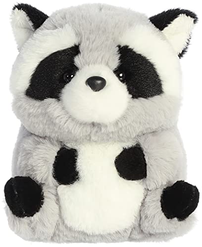 Aurora Round Rolly Pet Ripley Raccoon Gray 5 " 16993 Plush Stuffed Animal Toy