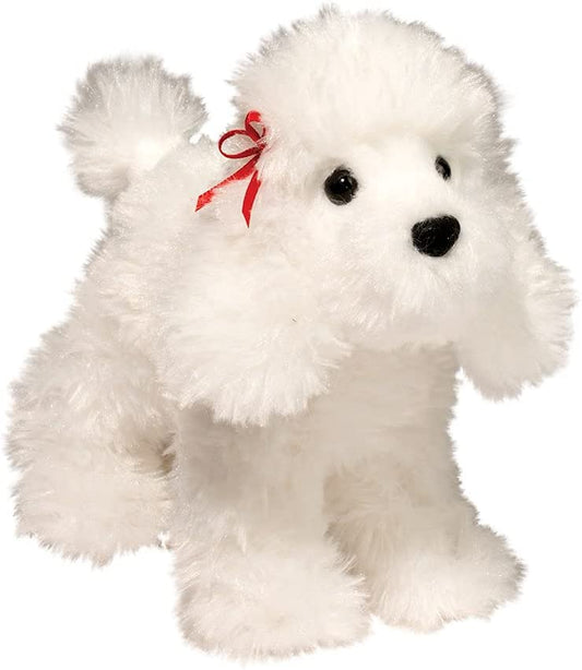 Douglas Cuddle Toys Gina the White Poodle Dog #3983 Stuffed Animal Toy