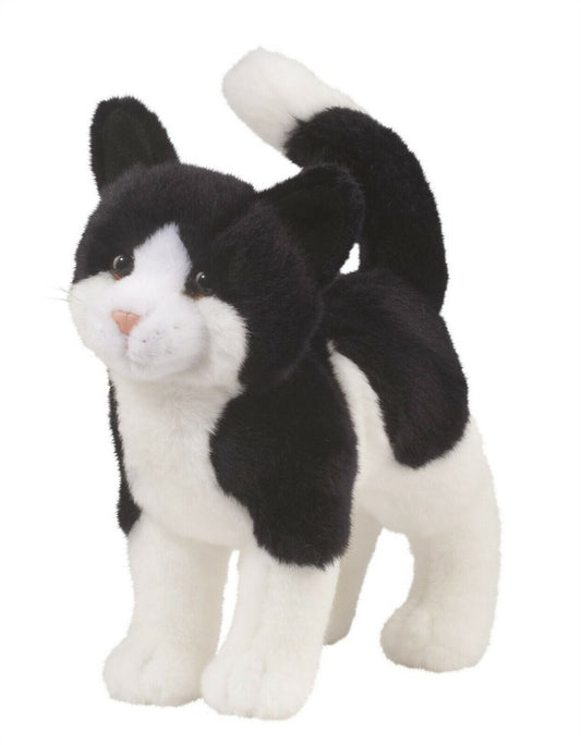 Douglas Cuddle Toys Scooter Black & White Cat # 1868 Stuffed Animal Toy