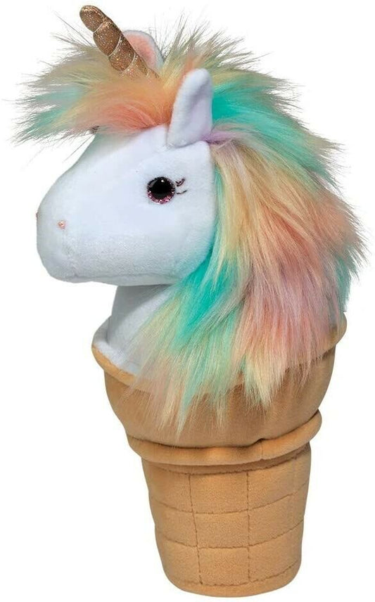 Douglas Cuddle Toys Ice Cream Cone Unicorn Macaroon #4719 Stuffed Animal Toy