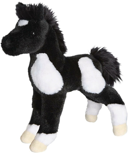 Douglas Runner Black & White Paint Foal Plush Stuffed Animal