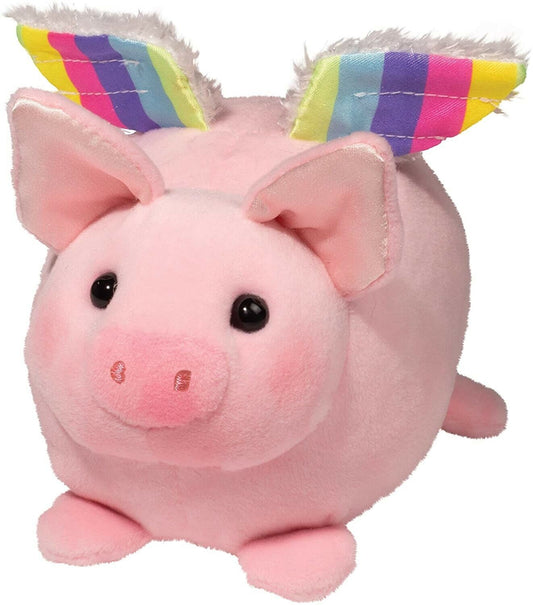 Douglas Flying Pig with Rainbow Wings Macaroon Plush Stuffed Animal